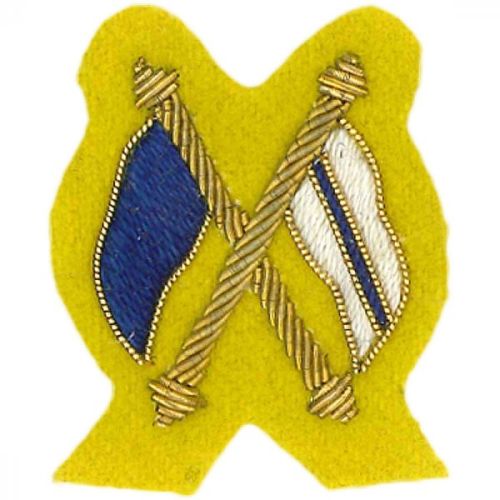 Signaller Gold On Cavalry Yellow Badge