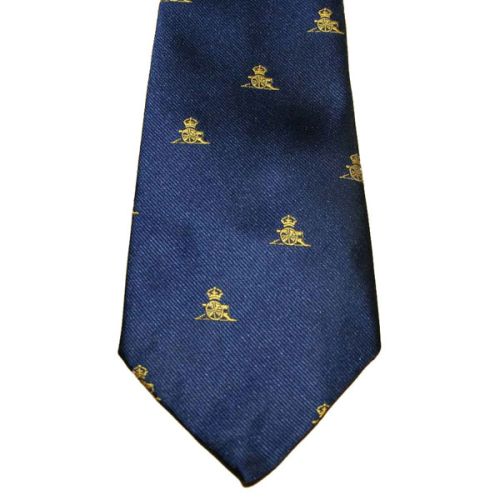 RA Gold Gun On Navy Tie