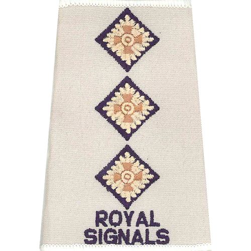 R SIGS Rank Slides, Cream, (Capt)